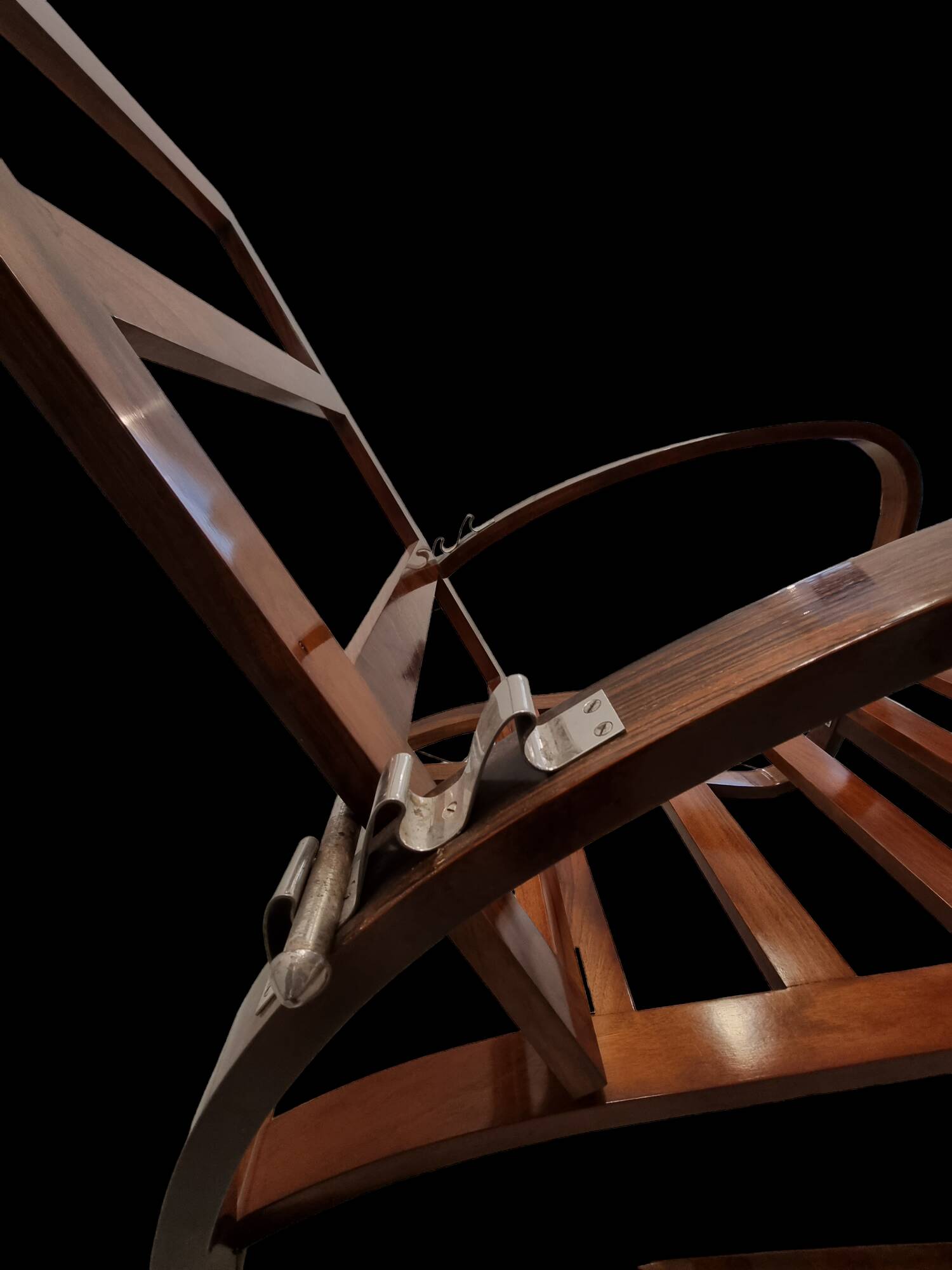 Adjustable H-70 Walnut Bentwood Lounge Chair by Jindrich Halabala, 1930s