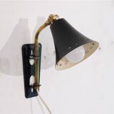 Scandinavian wall lamp in brass and lethal 1960