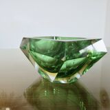 Cendrier en verre Sommerso de Murano par Flavio Poli pour Seguso, 1960