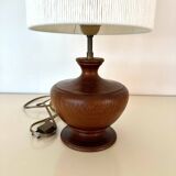 Lampe en bois et coton