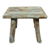 Small raw wood step stool