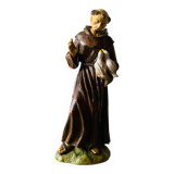 Statuette of Saint Francis of Assisi - 25 cm - hand-painted resin - Malsiner Hans - Italy - 1990