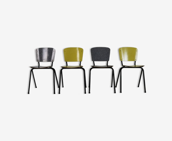 Ensemble de quatre chaises côté design belge / dîner | Selency