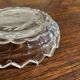 Pressed glass ashtray with dove pattern D:13.5