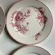 5 assiettes decor rouge