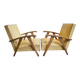 Paire de fauteuils vintage 1950 pieds compas