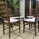Ensemble de 6 chaises de salle à manger en chêne ancien rembourrées, comprenant 2 fauteuils.