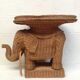 Vintage wicker elephant and rattan table