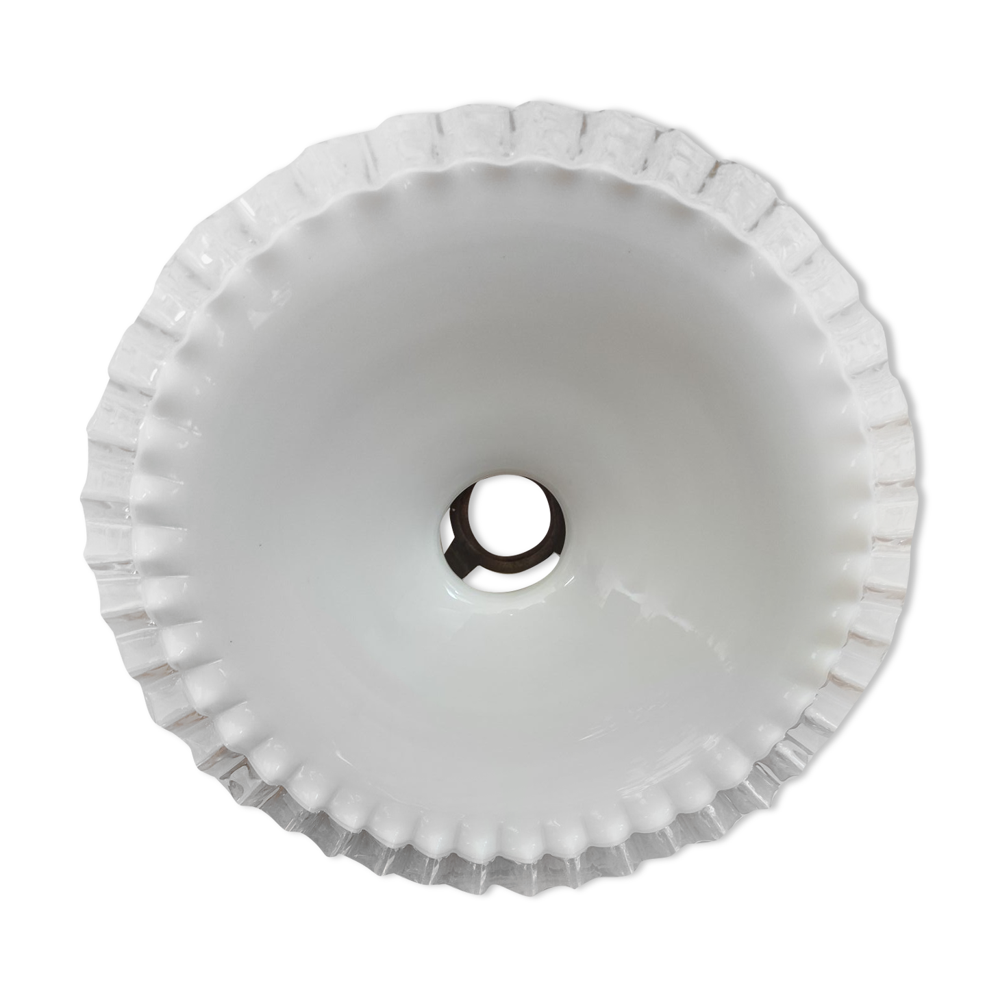 White opaline lampshade