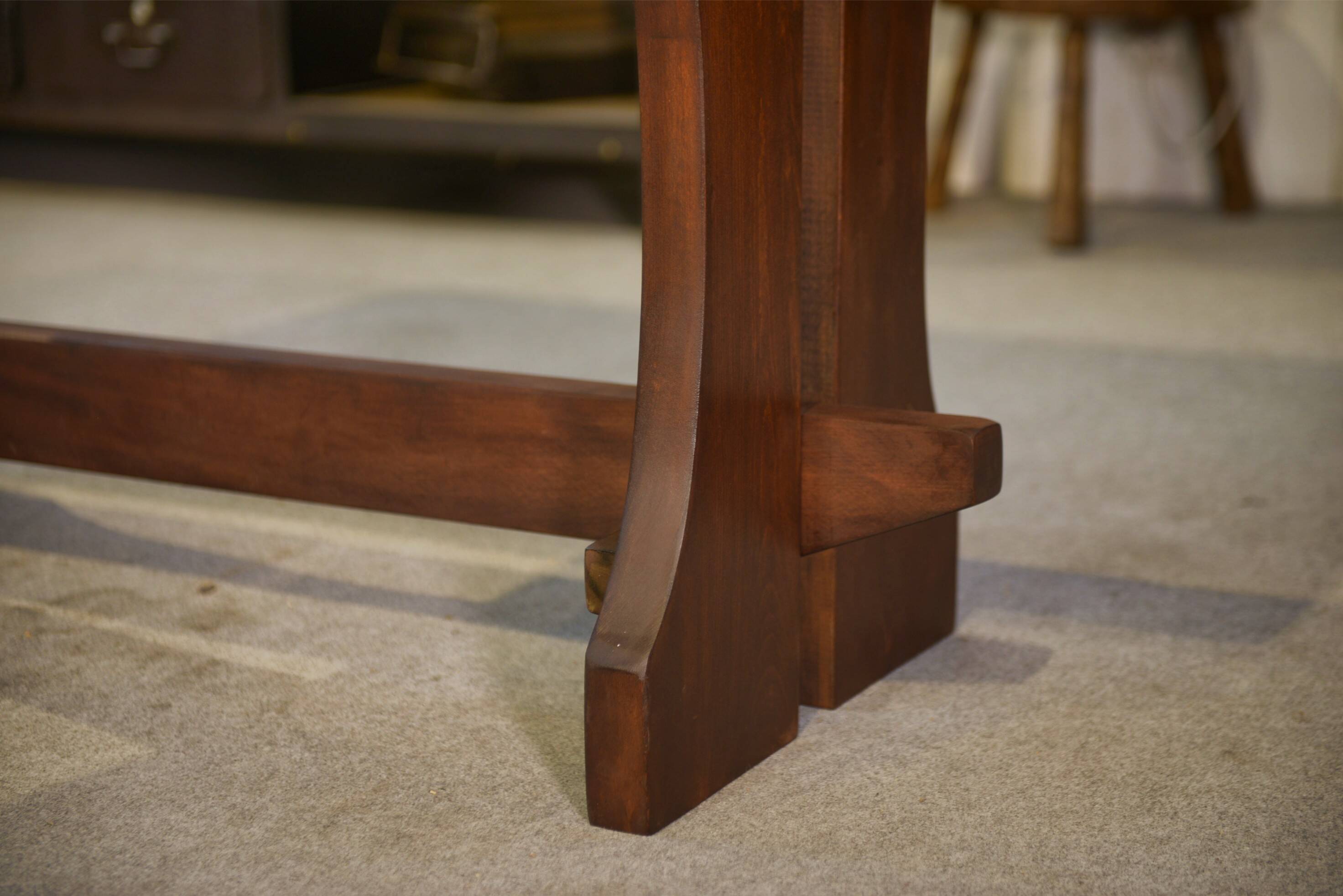 Brutalist beech table from the 1950s.