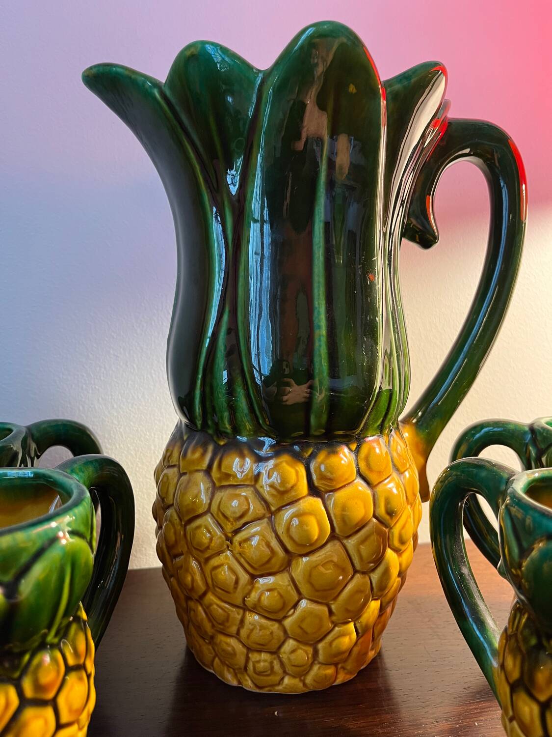 Porcelain and slip refreshment service, Vallauris circa 1940