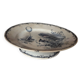 Ancienne assiette à gâteau en terre de Fer HB & Cie