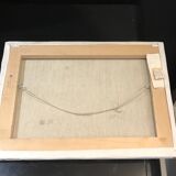 Painting on old frame Country Landscape