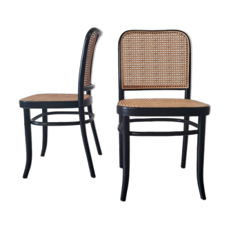 Pair of cannage bistro chairs