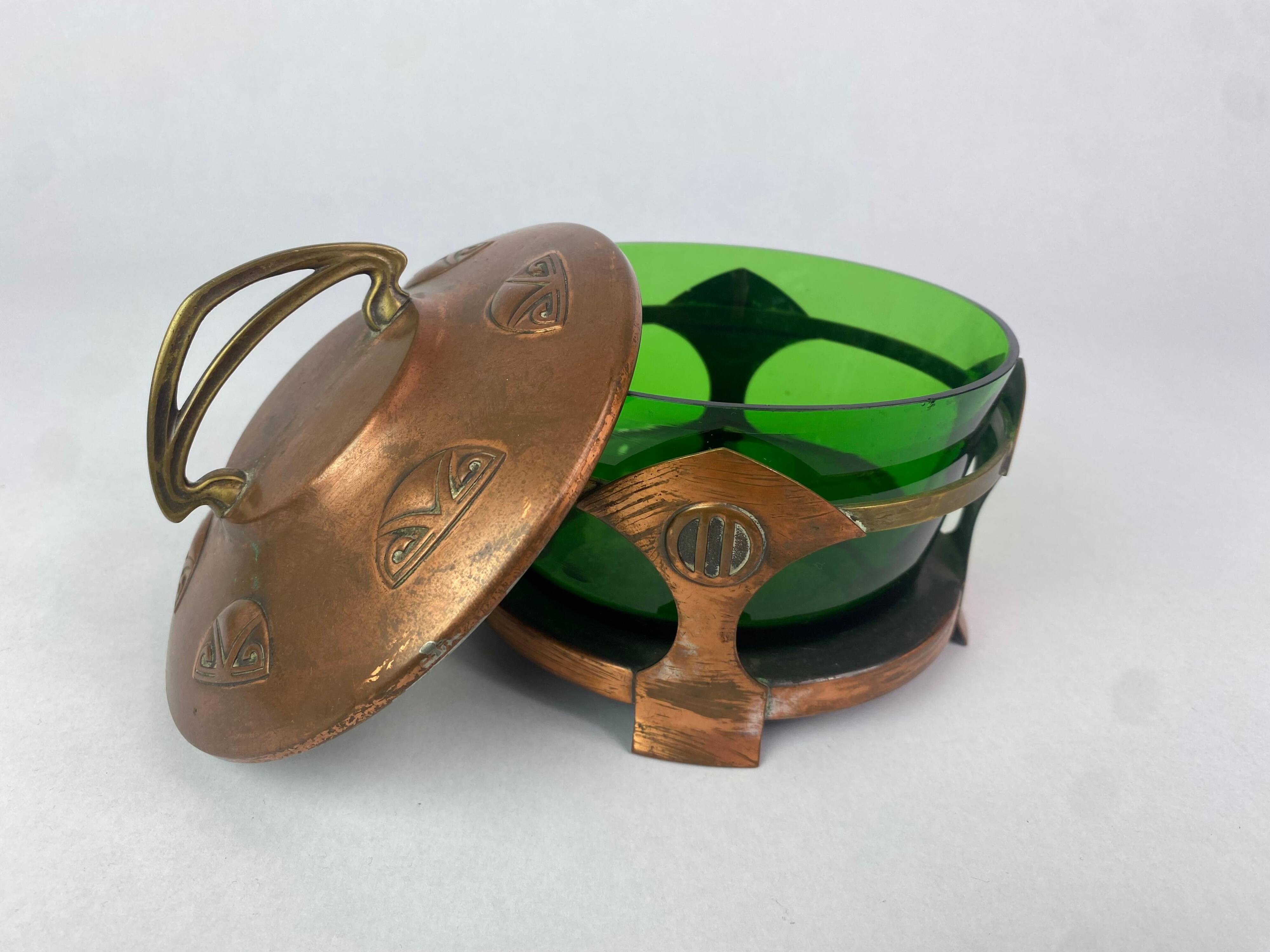 Very rare Jugendstil butter dish by Joseph Maria Olbrich for WMF.