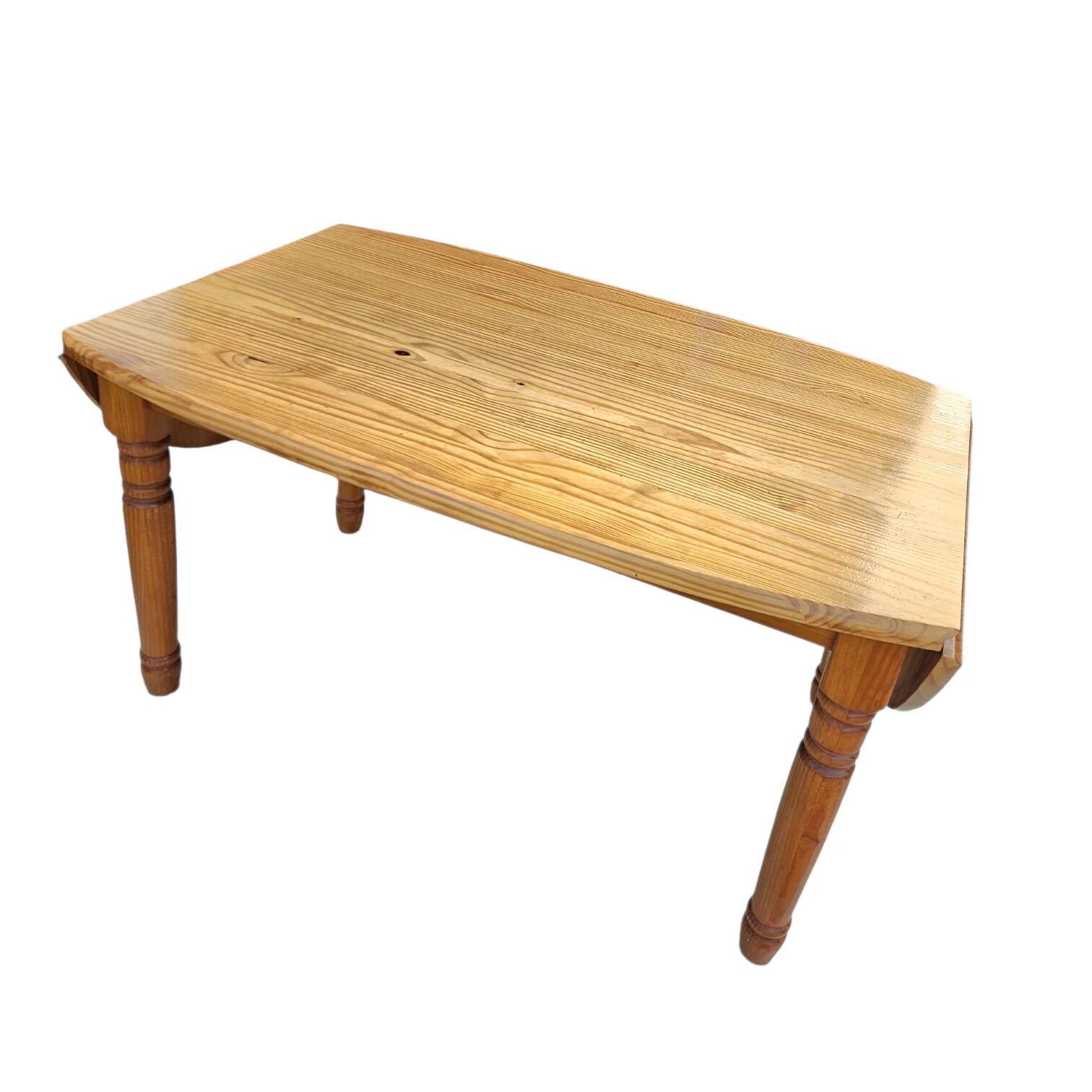 Extendable oval pine dining table 1970s
