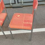 Set of 4 vintage chrome antique chairs