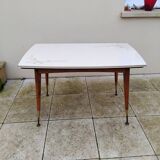 Vintage formica table adjustable in height and extendable 1950