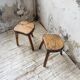 Paire de tabourets Henri Bataille chêne