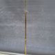 Telescopic floor lamp in gold brass from the 1950s with lampshade.