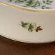 White and green porcelain ashtray with floral pattern from Hollóháza, with gold trim, 1960s.