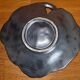 Vintage 1950s Vallauris black matte ceramic pocket bowl.