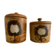 2 pots Pottery of La Colombe model sandstone flower 1970/1980
