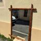 Antique bamboo style mirror mercury glass vintage solid wood