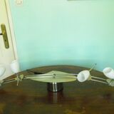 "Paulmann" 1m40 design hanging 6 lights anodized aluminium - 70s