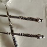 6 small silver-plated metal teaspoons S.F.A.M Russian model