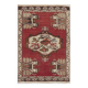 Hand-knotted Small Rug. Door Mat. Turkish Wool Seat Cover. Entryway Mat. Kitchen Rug. Vintage Bath Mat