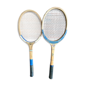 Pair of vintage tennis rackets