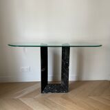 Vintage black marble console from Cattelan Italia