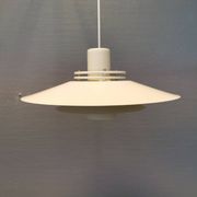 Danish Hanging lamp in white lacquered metal (not shiny white more cracked white) 1980s