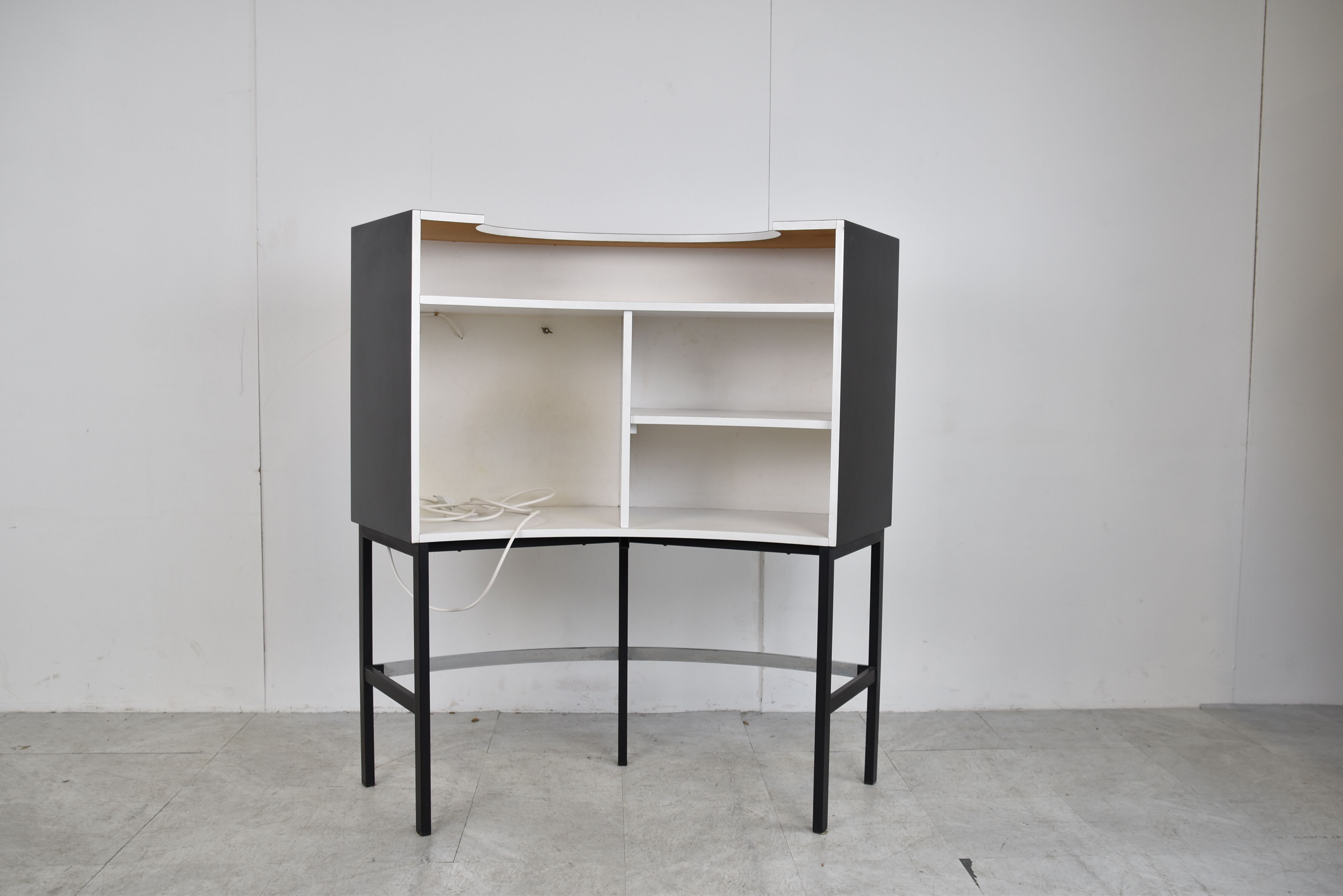 Vintage illuminated bar with stools, 1970s