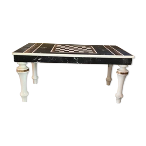 Table basse échiquier - marbre