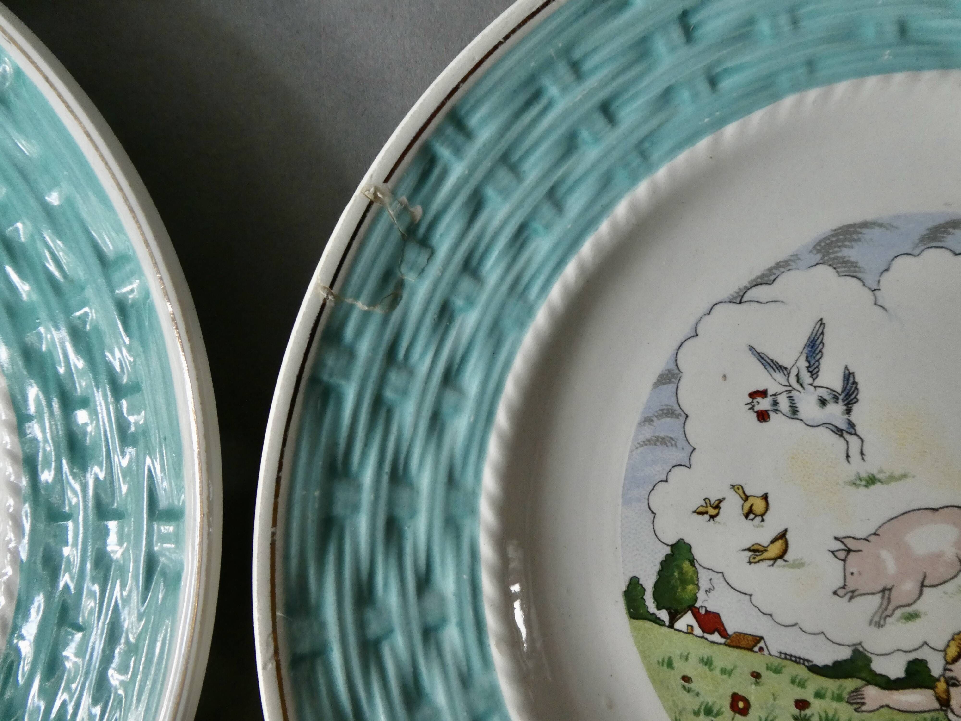 6 plates the fables of La Fontaine
