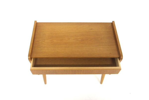 Table de chevet scandinave en chêne, Suède, 1960