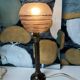 Lampe de chevet laiton et opaline