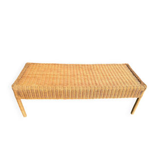 Table basse / banc en rotin am.pm – vintage années 90 – excellent état