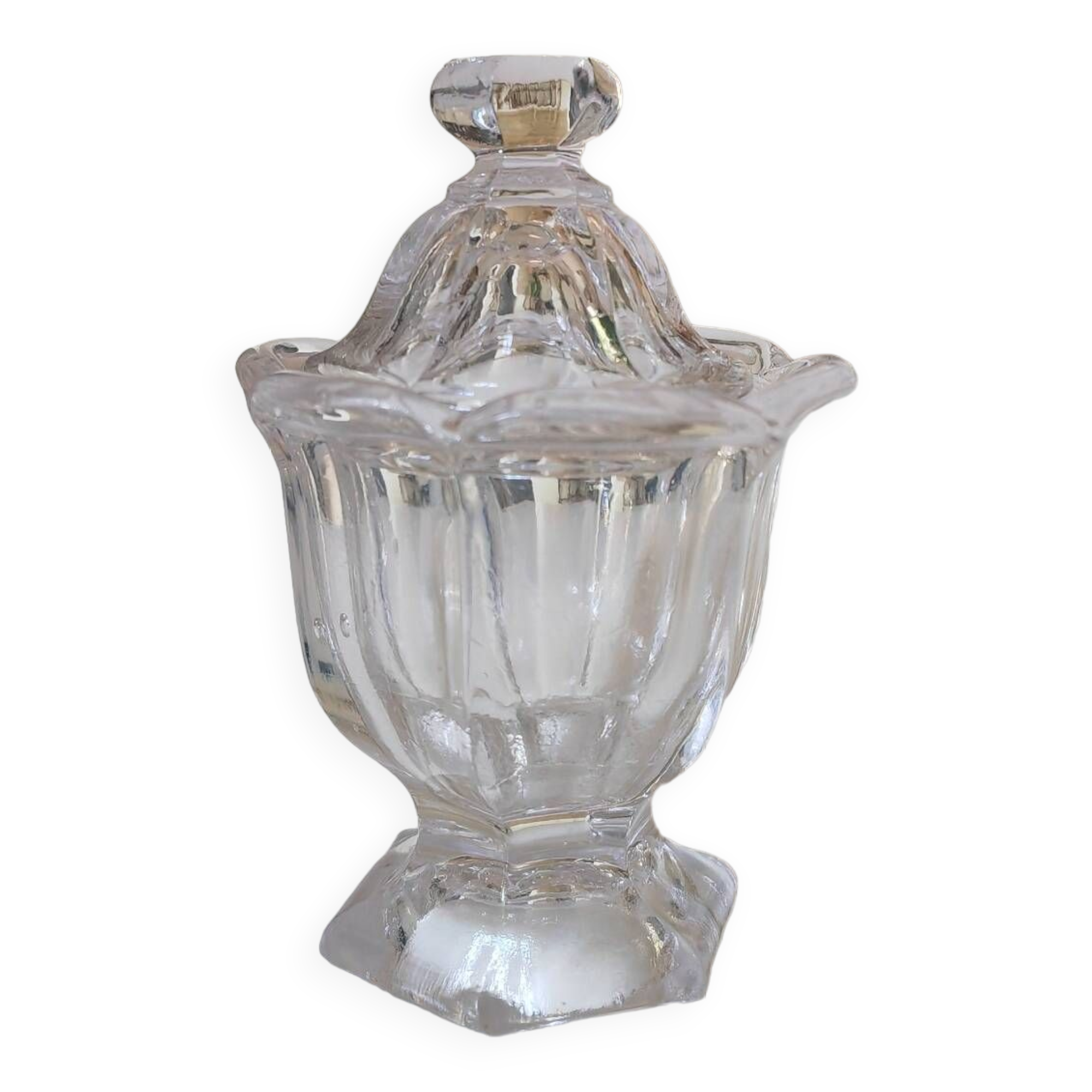 Glass or crystal mustard pot