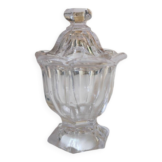 Glass or crystal mustard pot