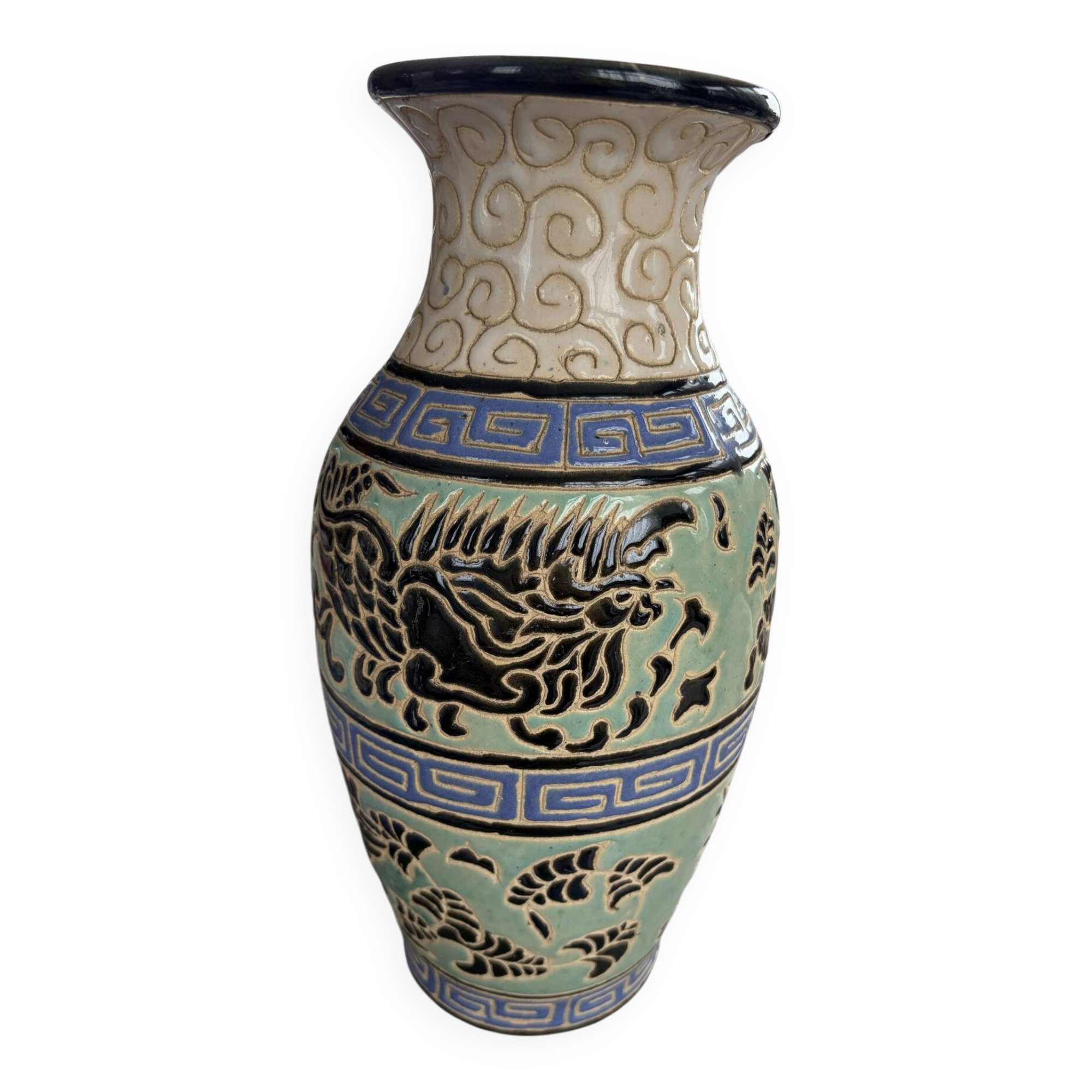 Antique vase 1920 ceramic Keramis art deco
