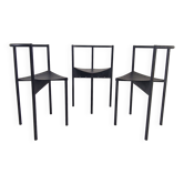 Ensemble rare de 3 chaises "Wendy Wright" par Philippe Starck pour Disform, 1986