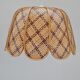 Suspension fleur en rotin vintage