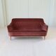 "Samsas" canapé in rare velvet by Carl Malmsten from the mid-century, Sweden, 1960s.