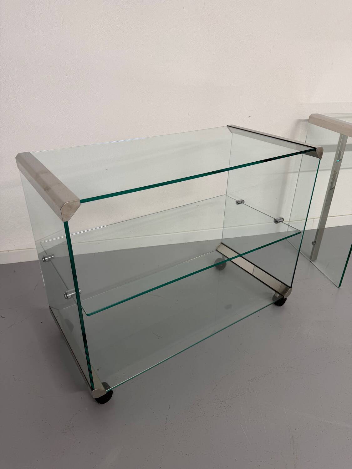 Italian design glass console storage unit by Gallotti & Radice An70