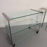 Italian design glass console storage unit by Gallotti & Radice An70