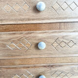 Oak chest of drawers with 5 drawers