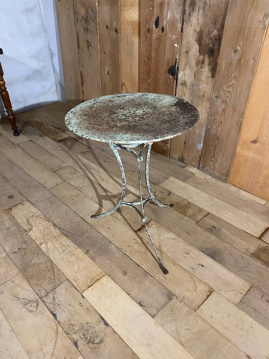 Old garden or bistro pedestal table